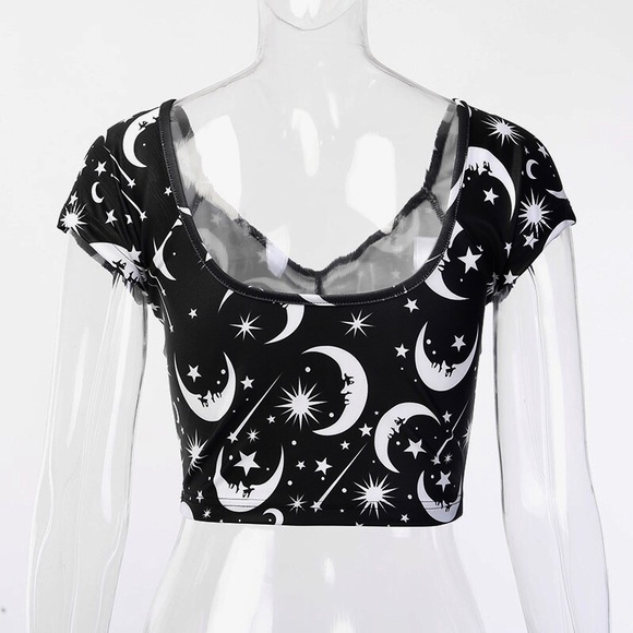 Moon Child Off Shoulder Crop Top - Picture 5 of 6